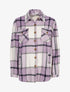 Veste style chemise à imprimé tartan - lilas - 3