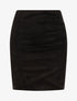 Jupe en suédine style portefeuille drapé - noir - 3