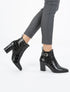 Bottines croco à bouts pointus - noir - 6
