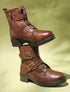 Boots à sangles larges et zip avant - marron - 6