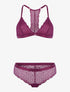 Ensemble en dentelle sans armatures - violet - 1