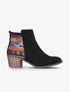 Bottines brodées style bohème - noir - 1