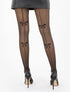 Collants en voile à imprimé - noir - 2