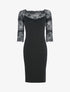 Robe à décolleté en dentelle - noir - 3