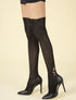 Collants style guêtre à imprimé rose - beige/noir - 2