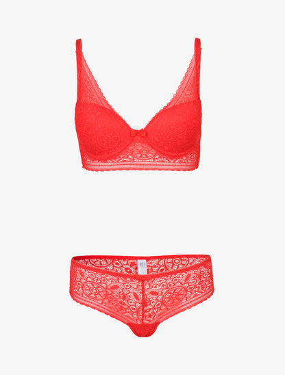 Ensemble ampliforme bustier - rouge - 1