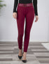 Tregging slim à taille ornée - bordeaux - 5