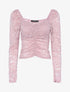 Crop top en dentelle - rose - 3