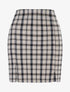 Mini jupe à imprimé tartan - beige - 1