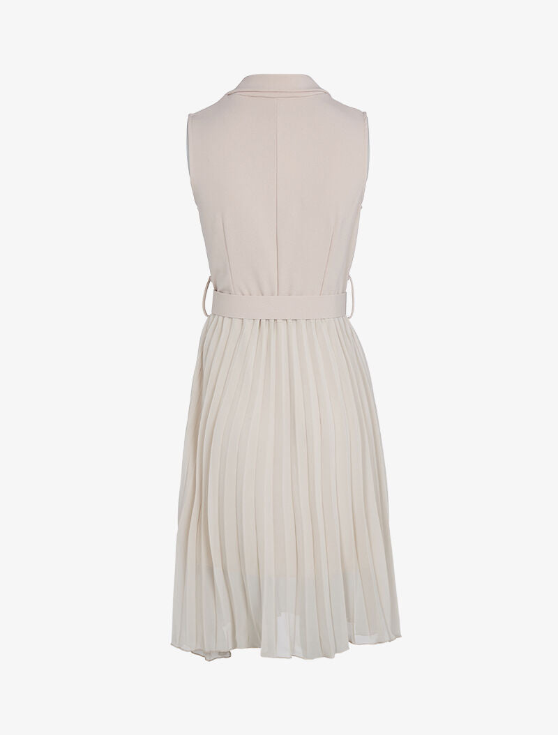 Robe à buste style tailleur - beige - 2