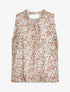 Top coupe boule à imprimé floral - beige - 1