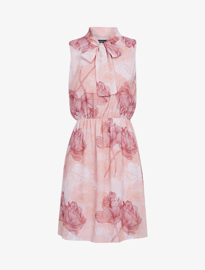 Robe à imprimé fleurs stylisées - rose - 3