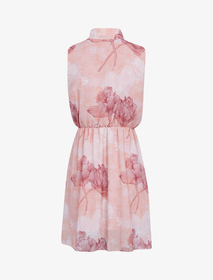 Robe à imprimé fleurs stylisées - rose - 2