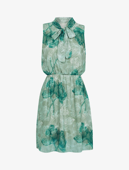 Robe à imprimé fleurs stylisées - vert - 3