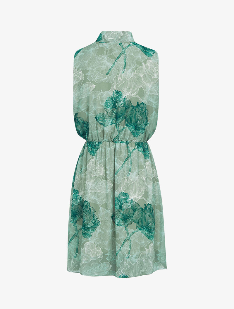 Robe à imprimé fleurs stylisées - vert - 2