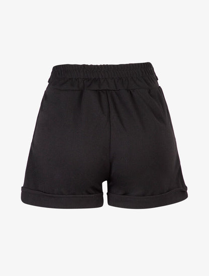 Short uni à ourlets - noir - 2