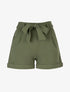 Short uni à ourlets - kaki - 3