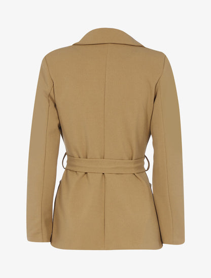 Veste unie casual - camel - 2