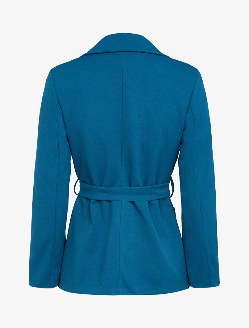 Veste unie casual - bleu pétrole - 2