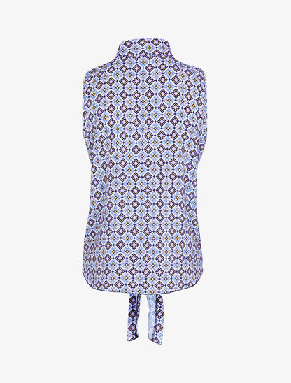 Chemise sans manches à pois - lilas - 2