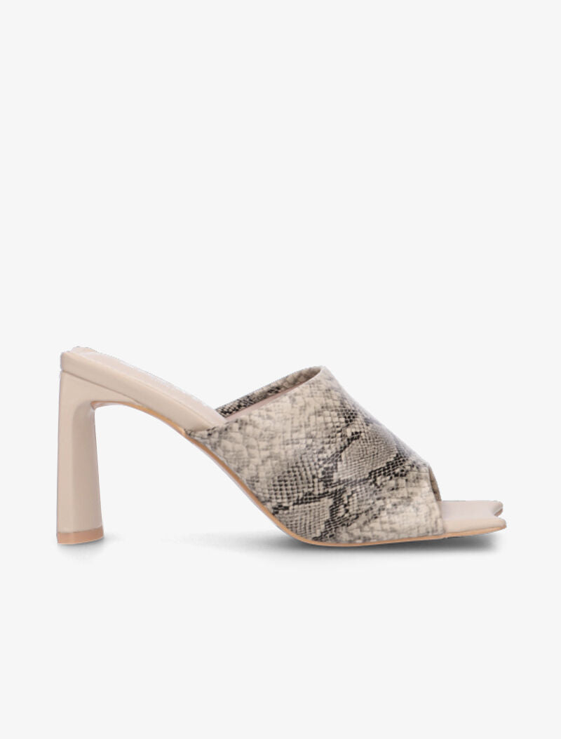 Mules à talon Français stylisé - python - 2