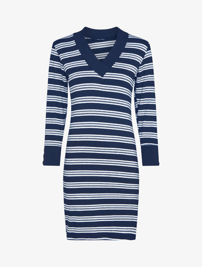 Robe à rayures irisées - marine - 2