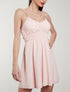Robe patineuse à fines bretelles - rose - 1