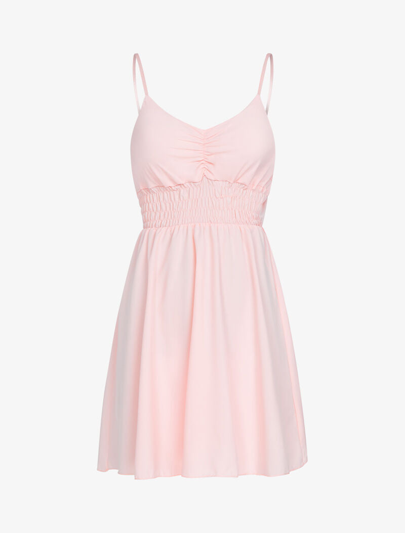 Robe patineuse à fines bretelles - rose - 2