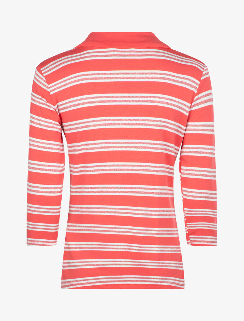 Top à imprimé rayures - corail - 2