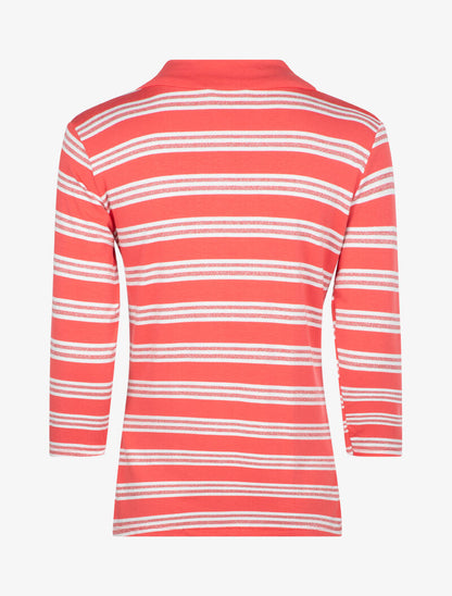 Top à imprimé rayures - corail - 2