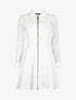 Robe à détails dentelle et zip contrastant - blanc - 3