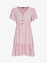 Robe patineuse à boutons décoratifs - rose - 1