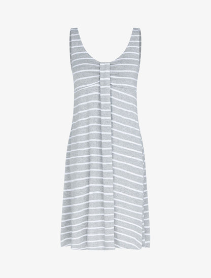 Robe trapèze style marinière - gris clair - 2