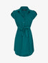 Robe patineuse à manches courtes rabattables - bleu canard - 3