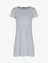 Robe t-shirt rayée - gris clair - 1