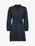 Robe patineuse à col mao - noir - 1