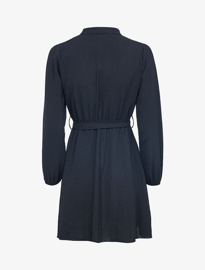 Robe patineuse à col mao - noir - 2