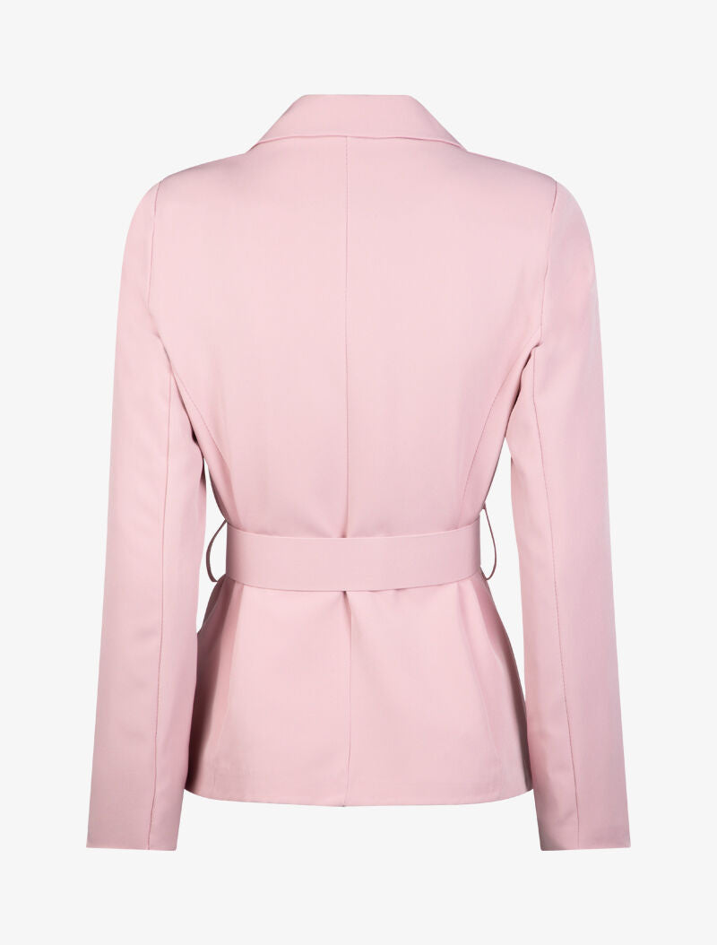 Blazer cintré à basques - rose - 2