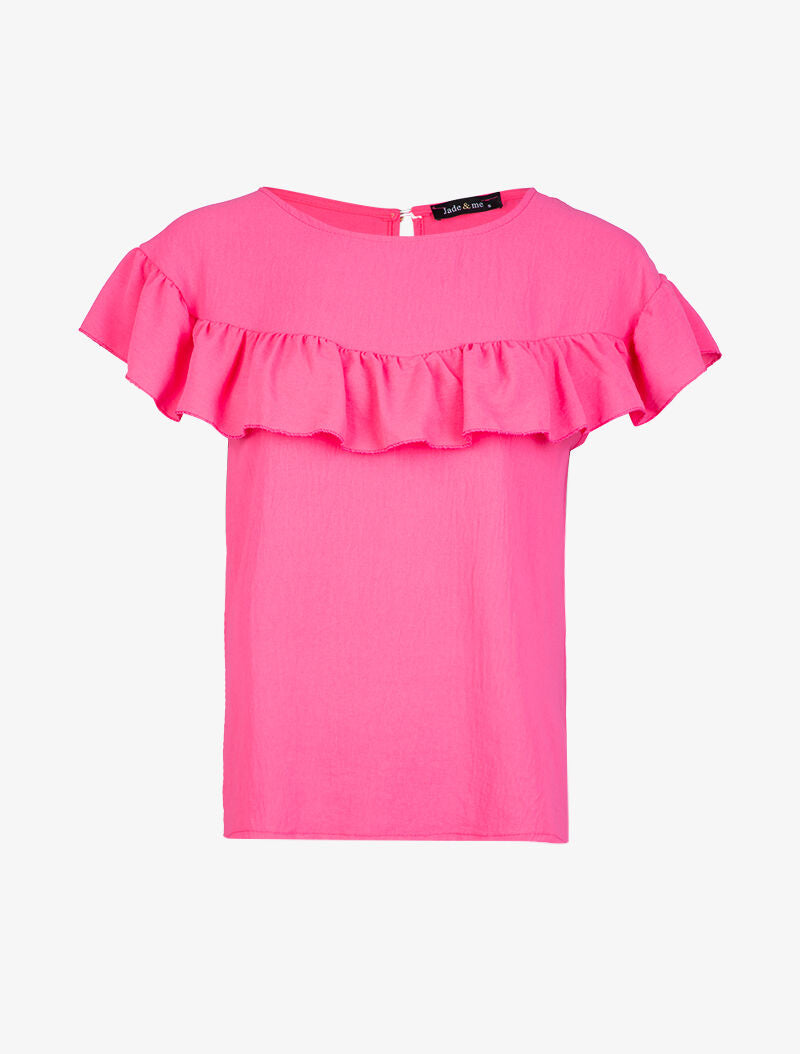 Top à bande volantée - fushia - 1