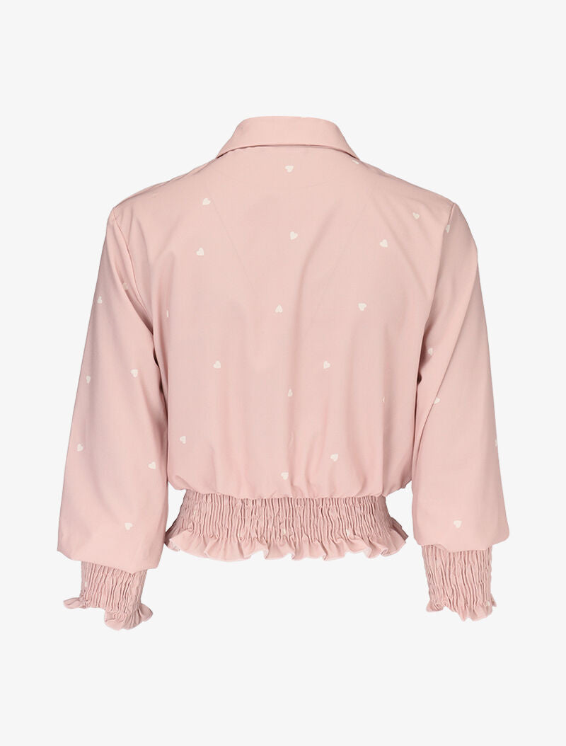 Crop top à imprimé coeurs - rose - 2