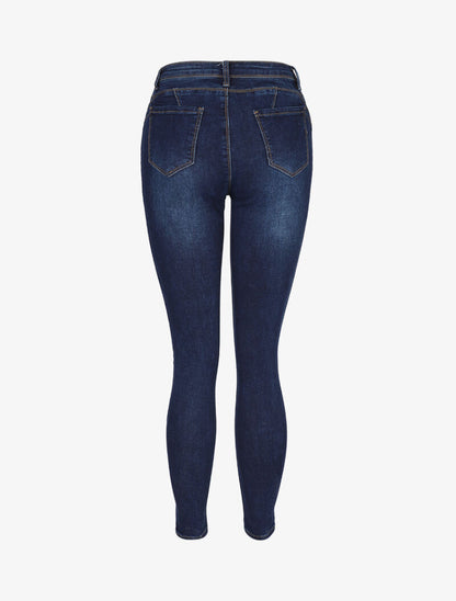 Jean taille haute push-up - denim brut - 2