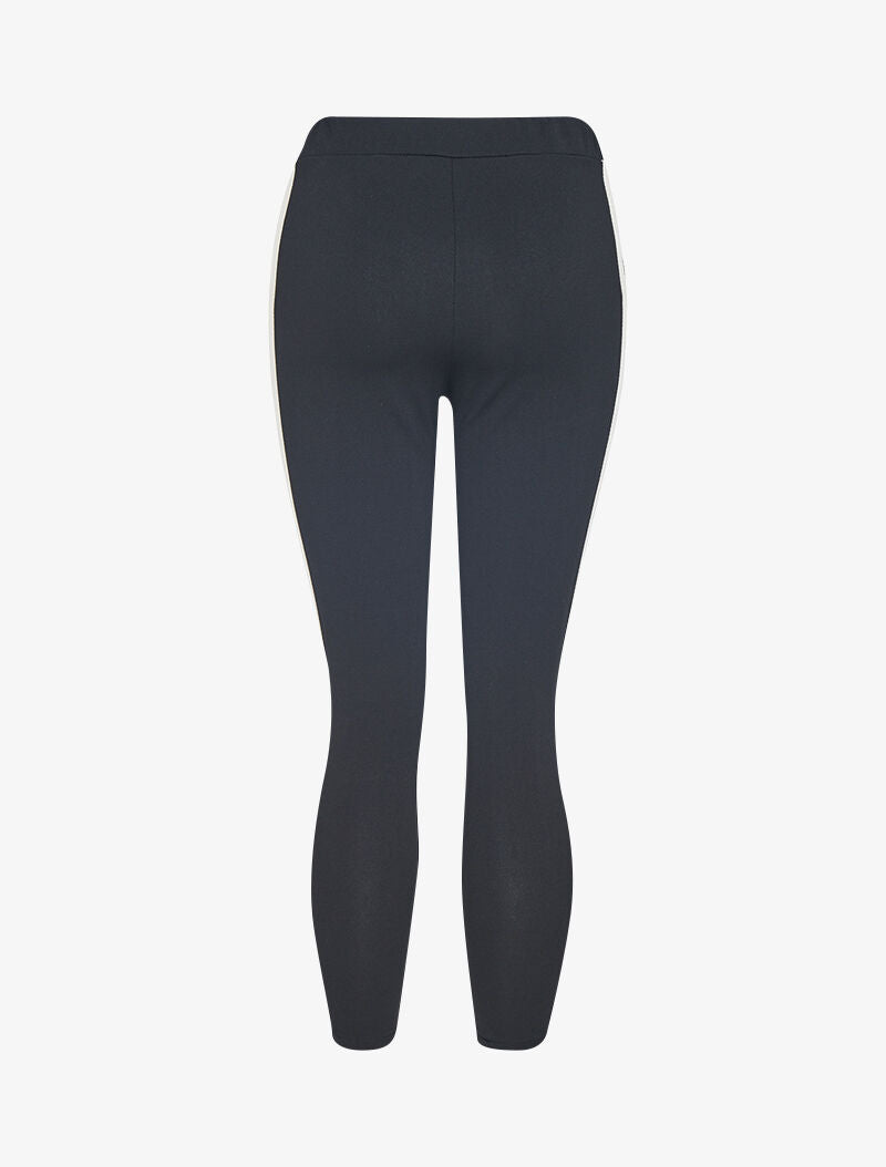 7/8-Hose mit schimmernden Streifen - schwarz/gold