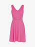 Robe patineuse à détail chaîne - fushia - 1