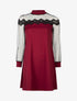 Robe à haut de buste en tulle - bordeaux - 3