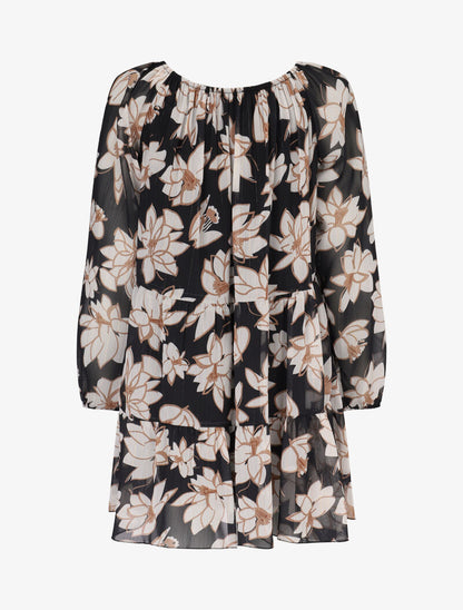 Robe trapèze à imprimé fleurs d&