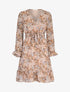 Robe bohème patineuse imprimé floral - beige - 1