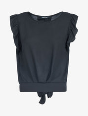Crop top transparent à dos ajouré - noir - 3