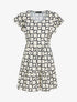 Robe volantée à imprimés - beige - 1