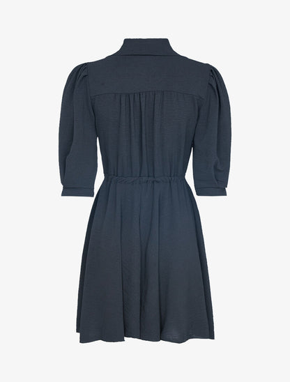 Robe patineuse à boutons contrastants - noir - 2