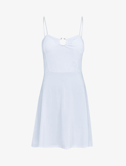 Robe patineuse fluide - blanc - 1
